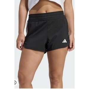 Adidas Womens  Pacer Workout Aeroready Hi Rise Shorts‎ Black L5"